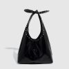 7cce8b02-7d0d-4510-b2e7-2bd2d0fab737 Tote Bag Rivet Bow Underarm Bag Women's Bucket Bag