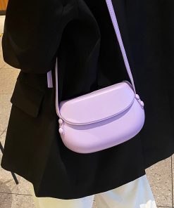 a8cc68c3-f600-4fca-b795-d6e68ec5df58 Candy Color Cute Shell Bag Ins Fashion Saddle Bags Women Shoulder Messenger Bag